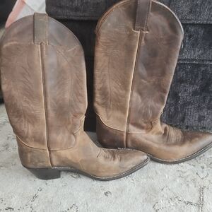 Justin Boots Tan Leather Western Boots